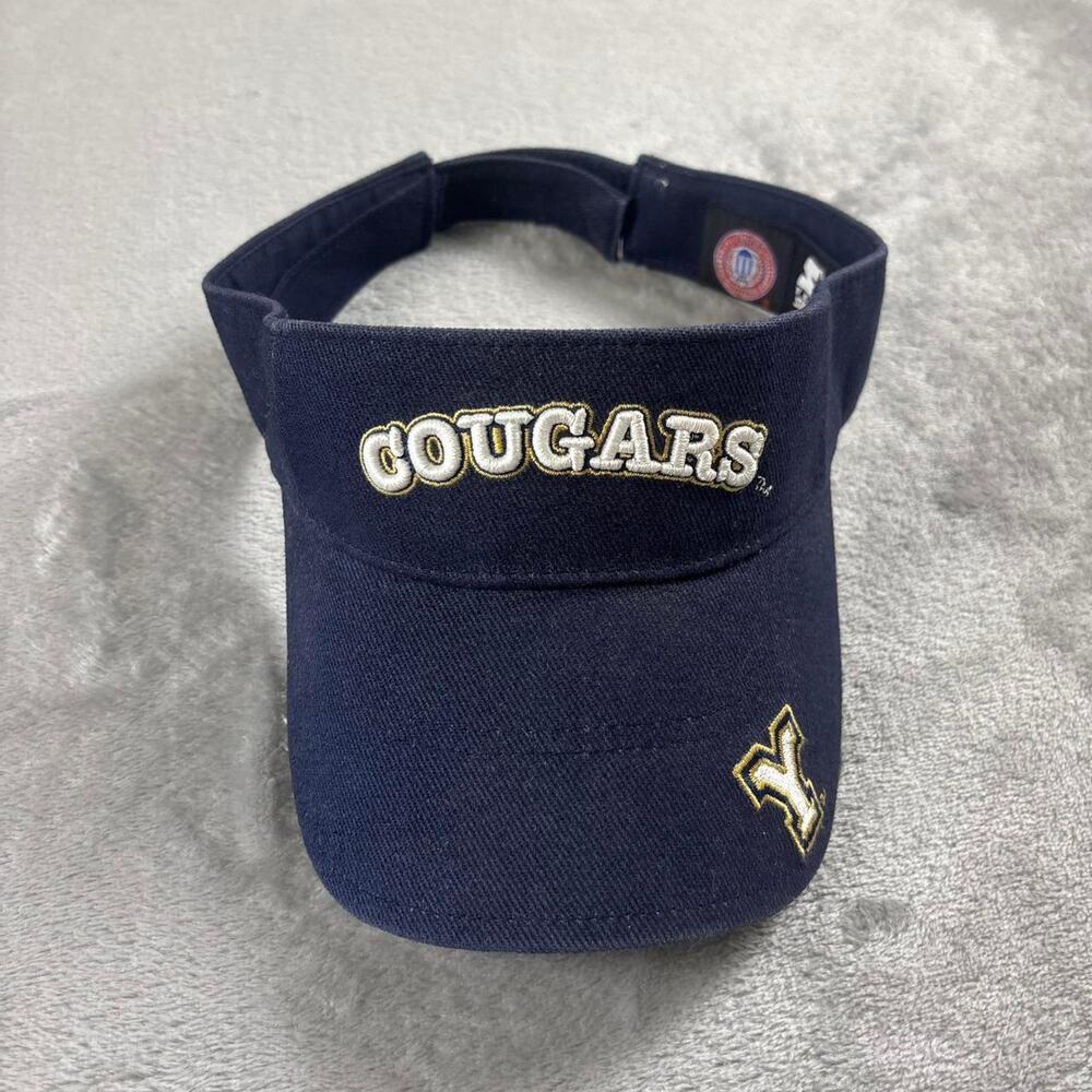 Vintage Starter BYU Cougars Visor Navy Blue Adjustable Cotton Hat Brigham Young